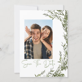 Greenery Photo Save The Date招待状 招待状