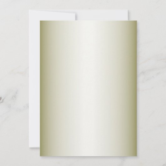 Greenery  Pink Floral Gold Geometric Bridal Shower 招待状 (裏面)