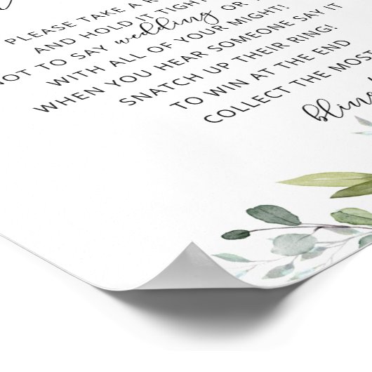 Greenery put a ring on it game ポスター (角)