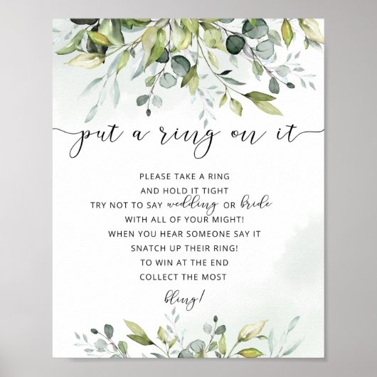 Greenery put a ring on it game ポスター (正面)