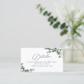 Greenery QR Code Wedding Details Enclosure Card 名刺 (スタンド正面)