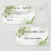 Greenery R.S.V.Pベトナム結婚語カード ノートカード (正面/裏面)