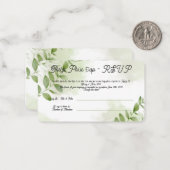 Greenery R.S.V.Pベトナム結婚語カード ノートカード (正面/裏面インサイチュ)