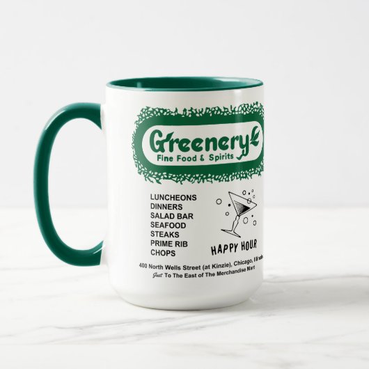 Greenery Restaurant, シカゴ, IL マグカップ (左)
