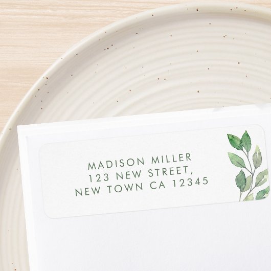 Greenery Return Address ラベル