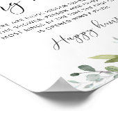 Greenery ring hunt bridal shower game ポスター (角)