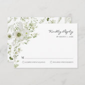 Greenery RSVPエレガントカード 出欠カード (正面/裏面)