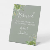 Greenery Sage Green Memoryは結婚の 台座サイン (正面)