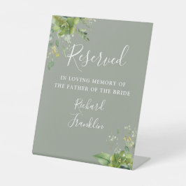 Greenery Sage Green Memoryは結婚の 台座サイン