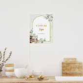 Greenery Sage Storybookのサインカスタムポスター ポスター (キッチン)