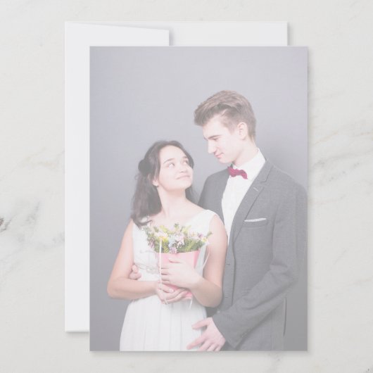 Greenery Save the Date Wedding Invitation Card 招待状 (裏面)