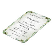 Greenery Save the Date Wedding Invitation – Elegan マグネット (左側)