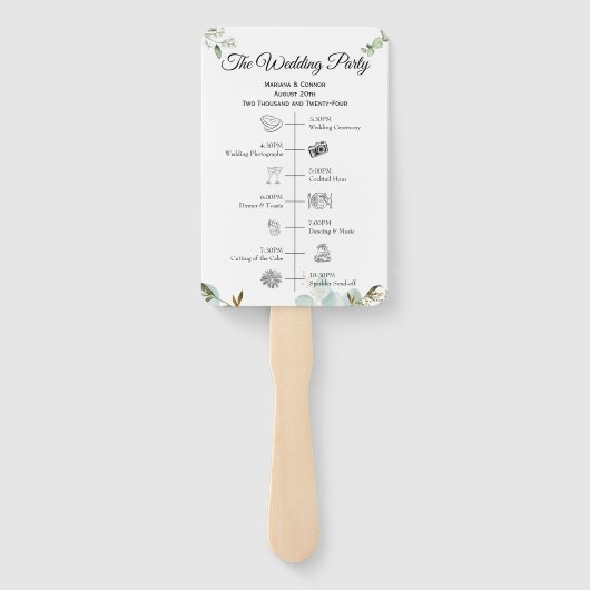 Greenery Script Timeline Program Invitation ハンドファン (裏面)