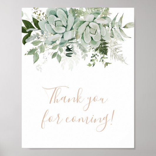 Greenery Succulentsさん、ありがとうございました来。 ポスター (正面)