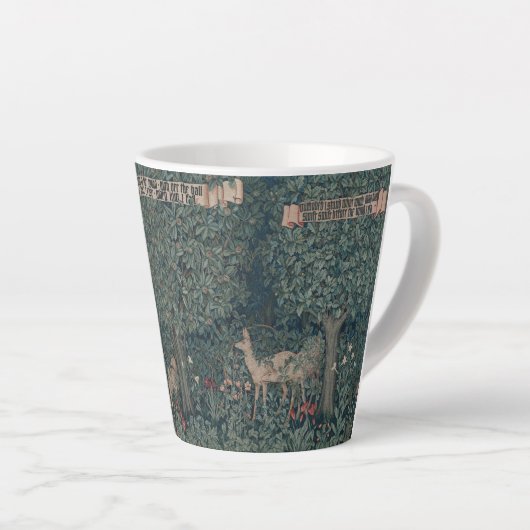 Greenery, Victorian Era Tapestry by Henry Dearle カフェラテマグ (右アングル)