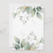 Greenery Watercolor Balloons Gender Reveal Invitat 招待状 (裏面)