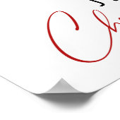 Greenery watercolor Christmas poster ポスター (角)