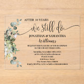 Greenery We still do Wedding Anniversary アクリル招待状 (正面)