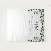 Greenery Wedding Backdrop タペストリー (正面(横))