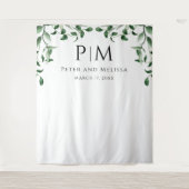 Greenery Wedding Backdrop タペストリー (正面)
