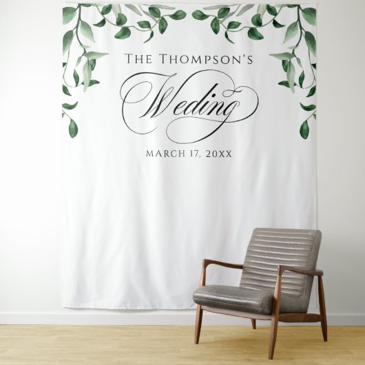 Greenery Wedding Backdrop タペストリー (インサイチュ)