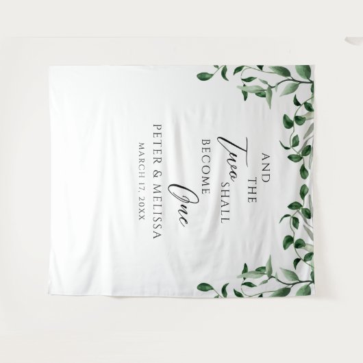 Greenery Wedding Backdrop タペストリー (正面(横))