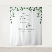 Greenery Wedding Backdrop タペストリー (正面)