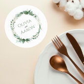 Greenery Wedding Coaster ラウンドペーパーコースター