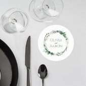 Greenery Wedding Coaster ラウンドペーパーコースター
