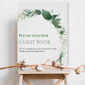 Greenery Wedding Guest Book Poster ポスター