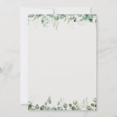 Greenery Wedding Invitation Botanical Minimalist 招待状 (裏面)
