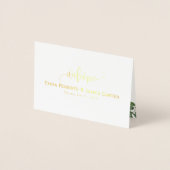 Greenery Wedding Menu Choice Place Cards 箔カード (正面)