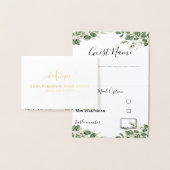 Greenery Wedding Menu Choice Place Cards 箔カード (ディスプレー)