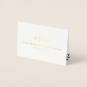 Greenery Wedding Menu Choice Place Cards 箔カード (正面)