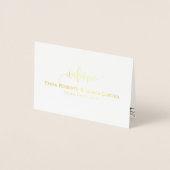 Greenery Wedding Menu Choice Place Cards 箔カード (正面)