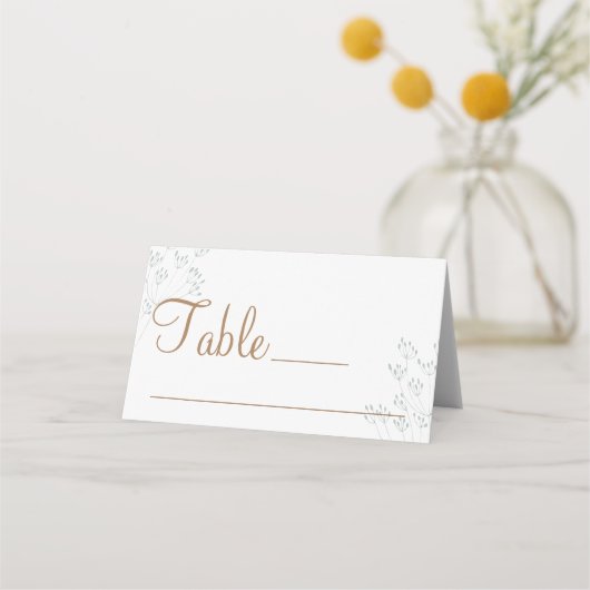 Greenery Wedding Place Card プレイスカード (正面)