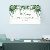 Greenery Welcome baby  Banner backdrop 横断幕 (トレードショー)