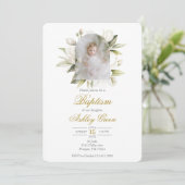 Greenery with picture Baptism 招待状 (スタンド正面)