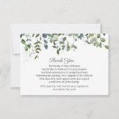 Greenery Your Signature葬式ありがとう サンキューカード (正面)