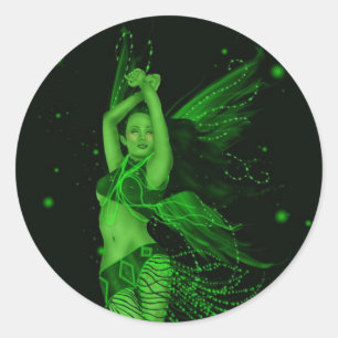 greenfairyステッカー ラウンドシール