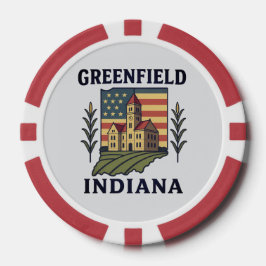 Greenfield Indiana American Flag  ポーカーチップ