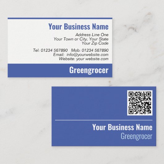 Greengrocer QRコード名刺 名刺 (正面/裏面)