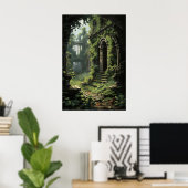 Greenhouse Ivy Fern Print, Dark Academia Botanical ポスター (ホームオフィス)