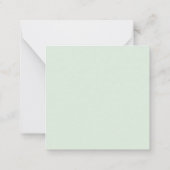 Greenish Grey & Red Monogram Modern Minimalist ノートカード (裏面)