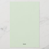 Greenish Grey & Red Monogram Modern Minimalist 便箋 (裏面)