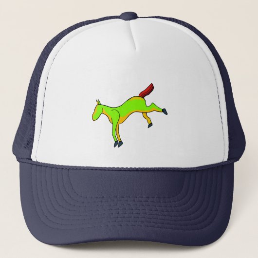 Greenish horse with shades of red on the tail キャップ (正面)