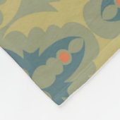 Greenish Retro Vintage Pattern フリースブランケット (角)