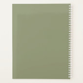 Greenish Retro Vintage Pattern プランナー手帳 (裏面)