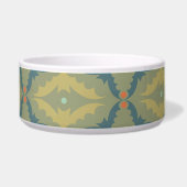 Greenish Retro Vintage Pattern ボウル (左)