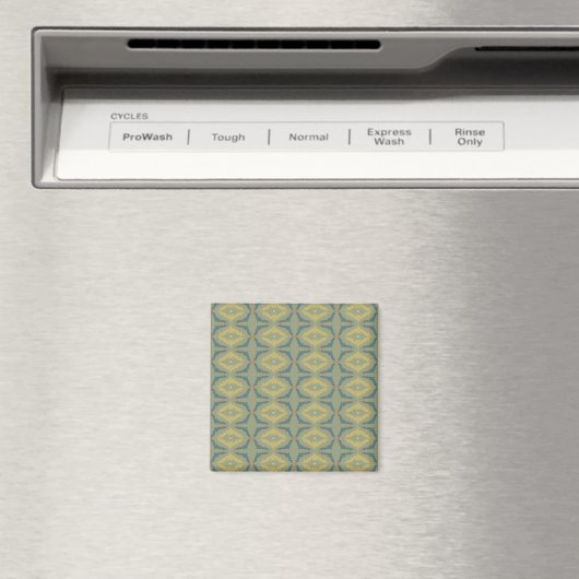 Greenish Retro Vintage Pattern マグネット (インサイチュ (食洗機))